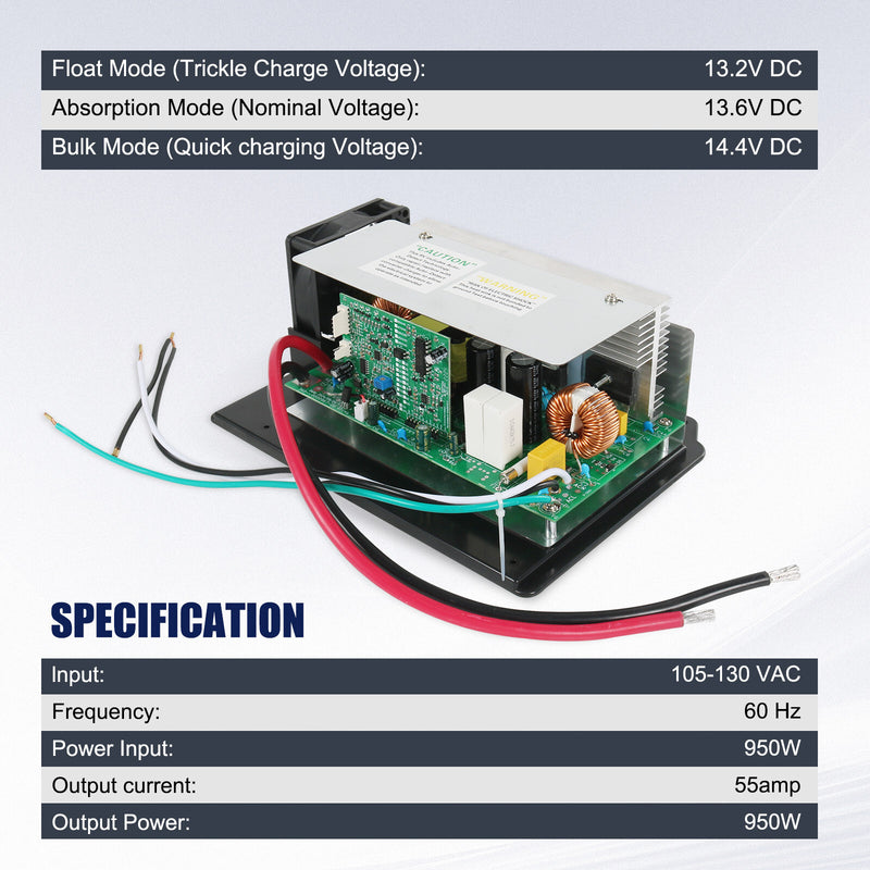 WF-8955-AD-MBA RV Power Converter 55 Amp DC Main Board Assembly for WF-8955