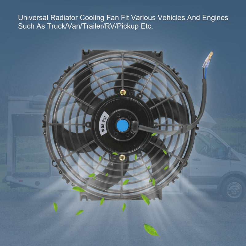 Universal 10" Slim Pull Push Racing Electric Radiator Engine Cooling Fan 2X
