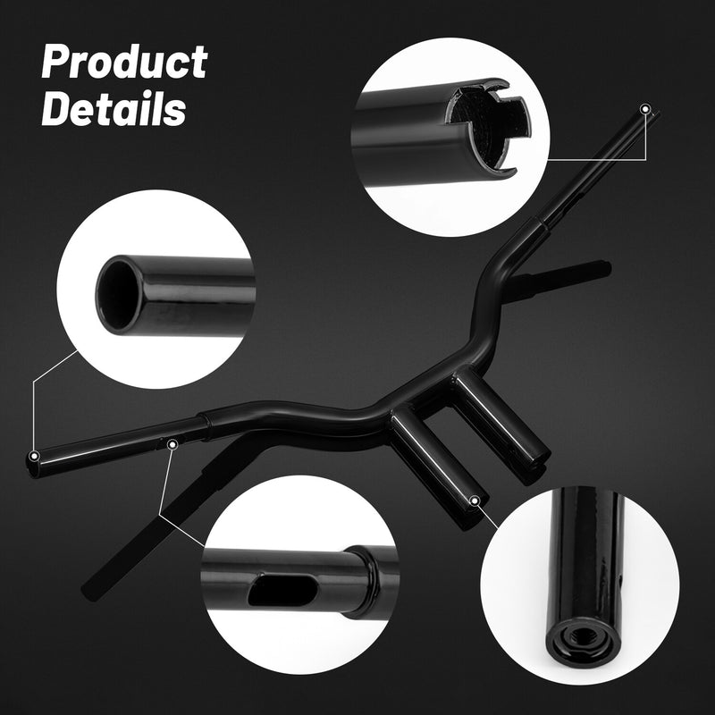 MX T Bars 10" Rise Handlebar for Harley Softail Dyna Sportster Touring Road King