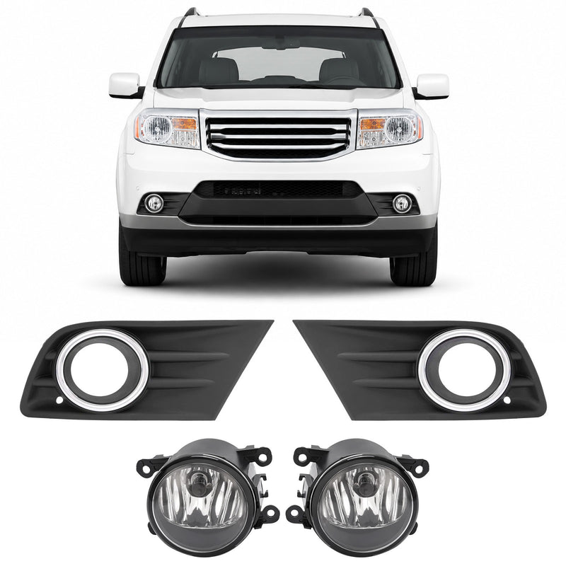 71112SZAA60 Front Bumper Fog Light Lamps With Cover for Honda Pilot 2012-2015