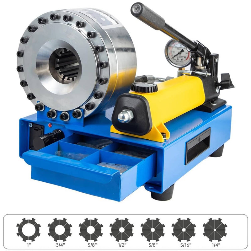 5600KN Hydraulic Hose Crimper Pipe Clamping Machine with 8 Sets Dies 10mm-30mm