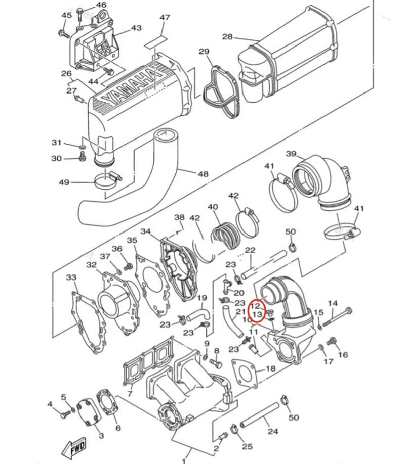 DURAFORCE 90340-08002-00 Lower Unit Drain Screw Gasket Kit for Yamaha Outboards 2 Pieces