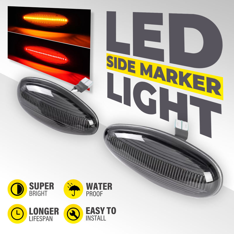 LED Side Marker Lights for Chevy Silverado 2500HD 3500HD Dually Bed 2001-2007
