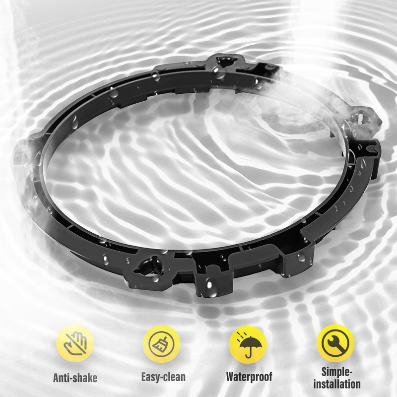 Black 7" Headlight Replacement Mount Bracket Ring for Jeep Wrangler 1997-2006
