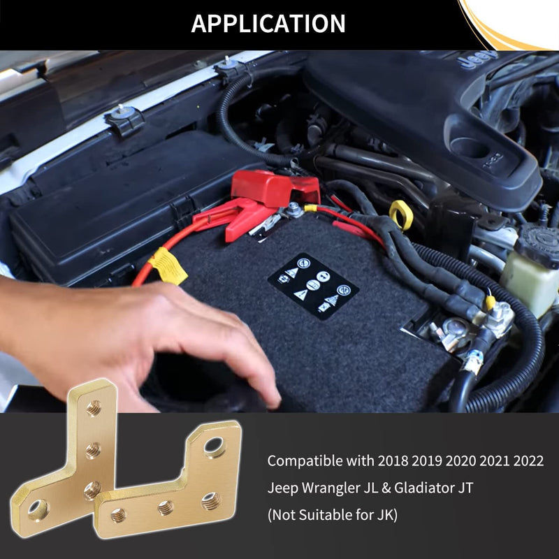 Extreme Duty Battery Terminals for Jeep 2018-2022 Wrangler JL Gladiator JT