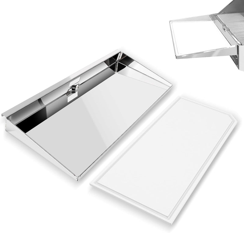 A10-902 Rectangular Grill Serving Shelf w/ Removable Cutting Board for 9” x 18