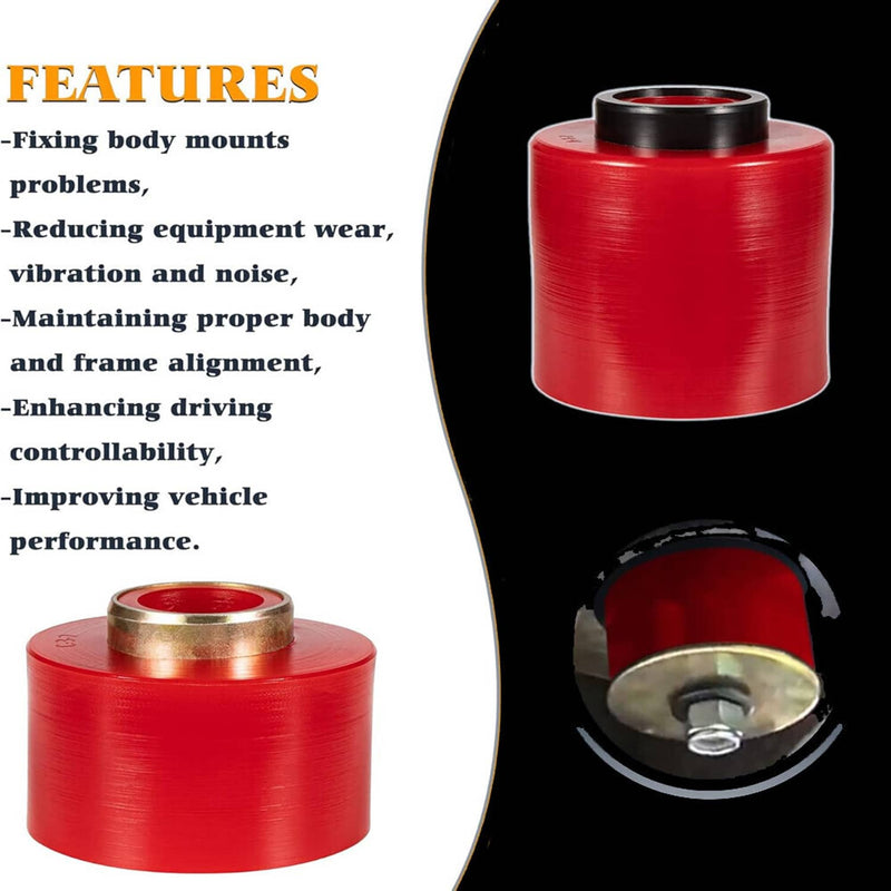 4.4123R Body Cab Mount Bushing Set Kit for Ford F150 F250 F350 1980-1998 2WD/4WD