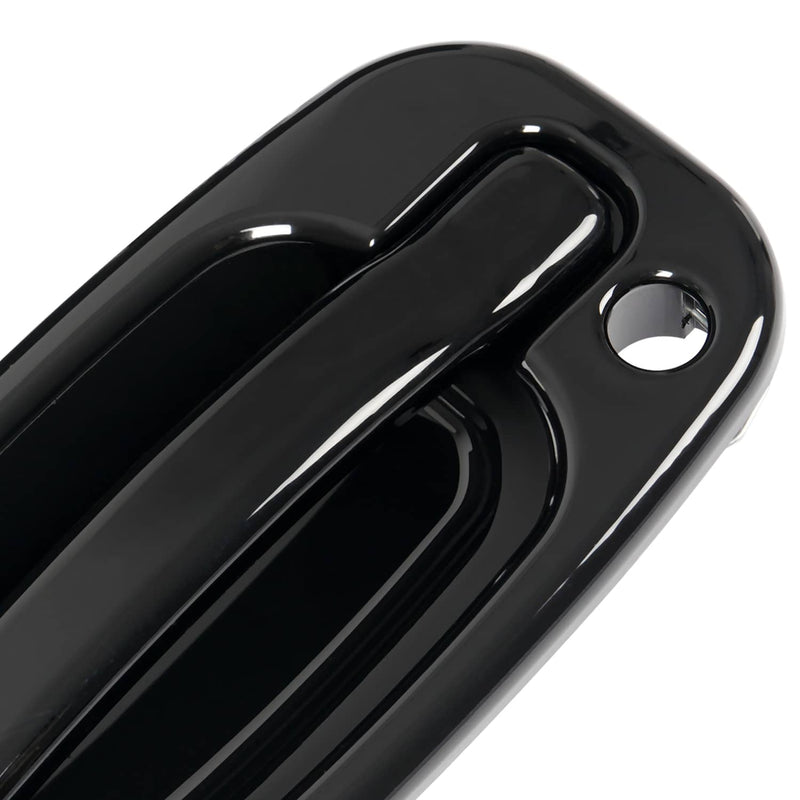 DURAFORCE Door Handle Set for Chevy Silverado 1500 1999-2006 Smooth Black Front Outer 2PCS