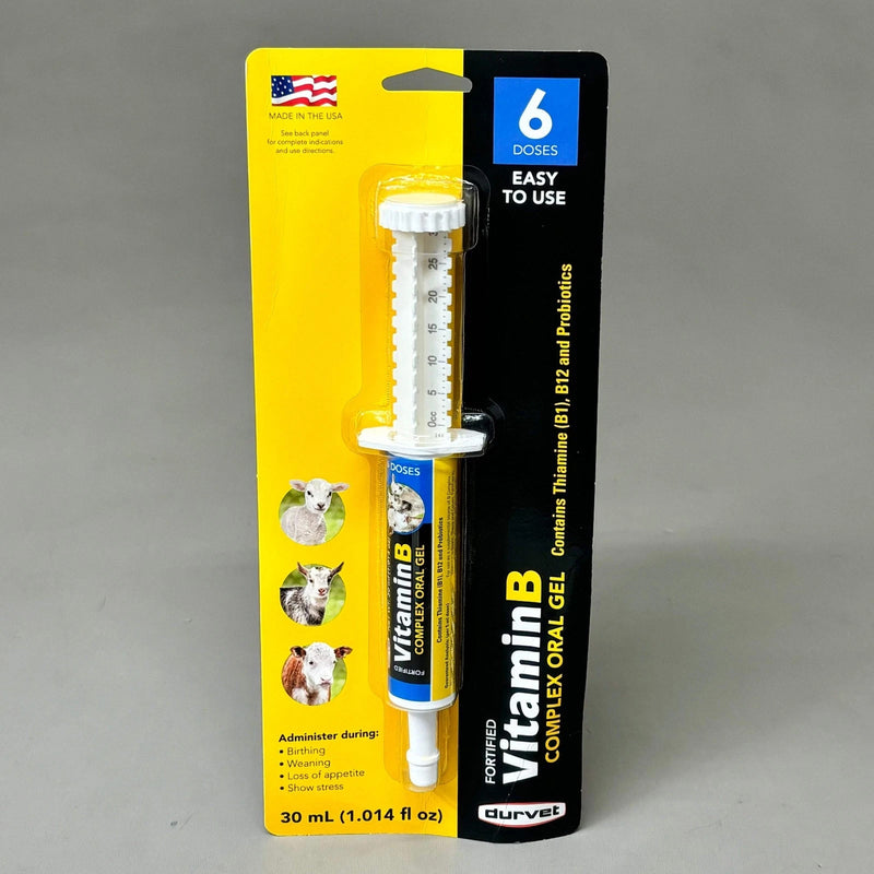 Vitamin B Complex Oral Gel for Durvet Goats Sheep Calves 30mL Lot of 2