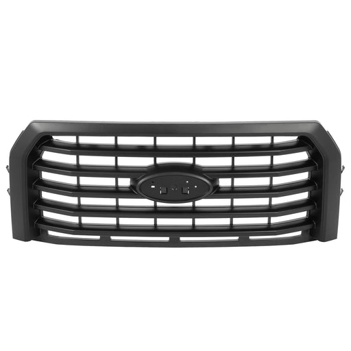 DURAFORCE Painted Front Bumper Grille ABS Horizontal Style for Ford F150 2015 2016 2017