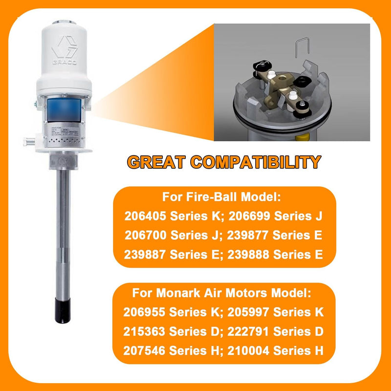 206728 206-728 Air Motor Repair Kit for Graco Fireball Monark Pumps