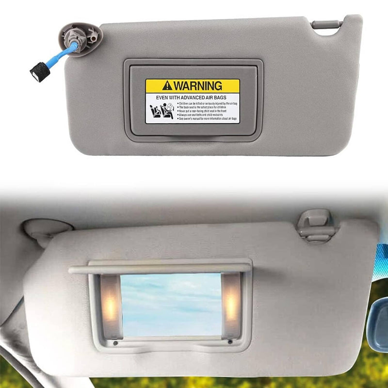 83280-TA5-A51ZA Pair Gray Sun Visor w/ Light Mirror for Honda Accord 2008-2017