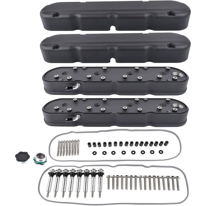 Valve Covers with Coil Mounts and Covers for Chevy LS LS1 LS2 LS3 LS6 LS7 Alumin