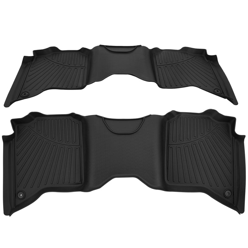 TPE Rubber Floor Mats Liners All-Weather for Ram 2500 3500 Crew Cab 2019-2024