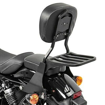 Sissy Bar Backrest with Luggage Rack for Harley 883 1200 Custom 1994-2003