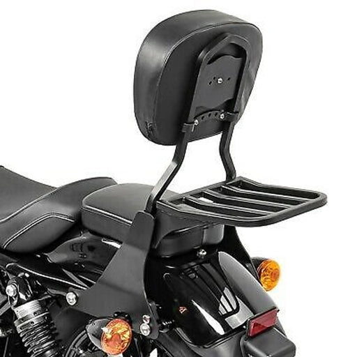 DURAFORCE Sissy Bar Backrest with Luggage Rack for Harley 883 1200 Custom 1994-2003