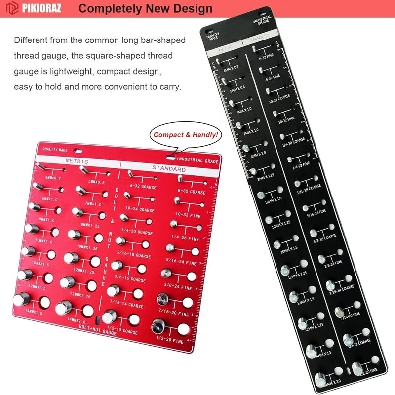 34 Standard Metric Nut Bolt Thread Checker Identifier Gauge