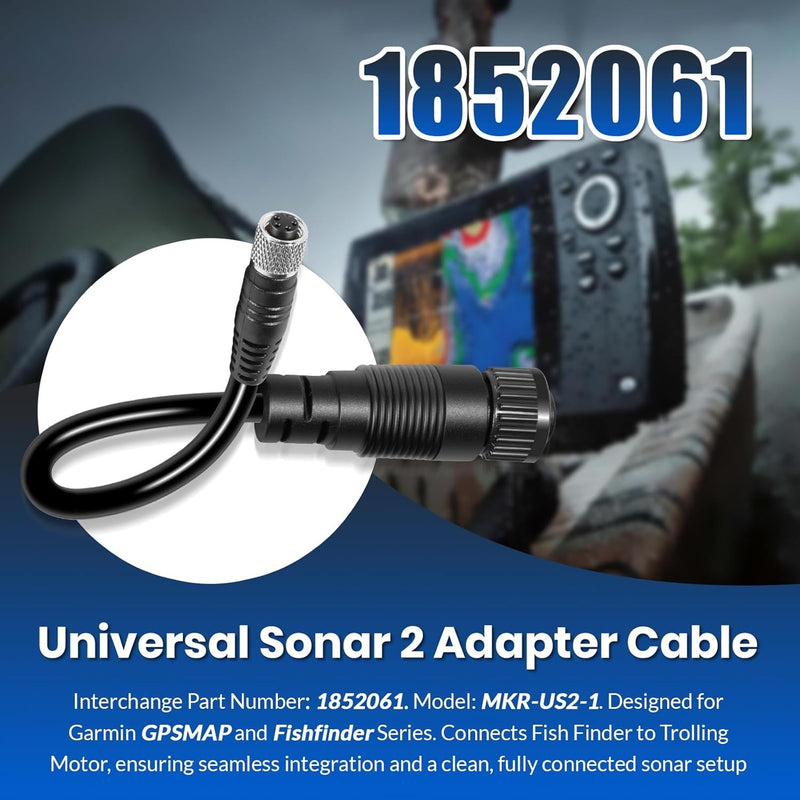 1852061 MKR-US2-1 Universal Sonar 2 Adapter Cable for Garmin 6-Pin 4-Pin