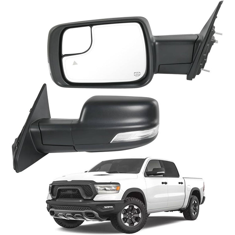 Left Side Power Fold Heated Mirror LED Signal BSD for 2019-2024 Dodge Ram 1500