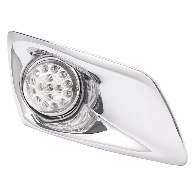 Right Side LED Clear Lens Fog Light Bezel for Kenworth T660 2007-2017
