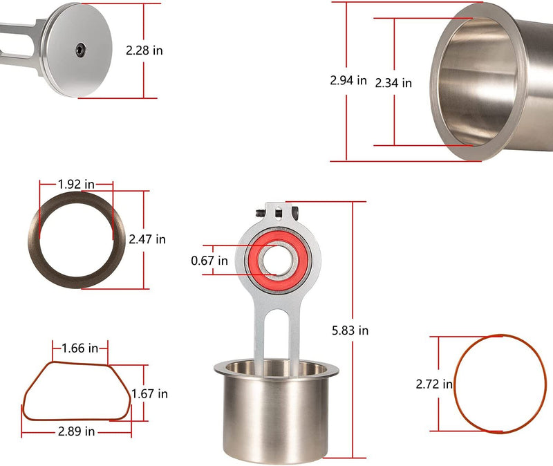 KK-4835 Compressor Piston Kit Connecting Rod Replacement for Oil Free Pump