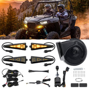 DURAFORCE No Hole UTV ATV Turn Signal Street Legal Blinker Kit for Polaris Can-Am CFMoto