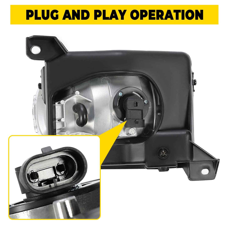 Fog Light Assembly Passenger Clear Lens with Bulb for Toyota Tundra 2000-2006