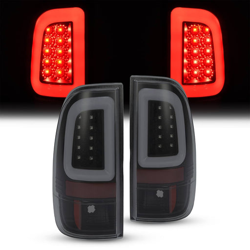 DURAFORCE LED Bar Tail Lights for Ford F250 F350 F450 2008-2016 SuperDuty Black Smoke
