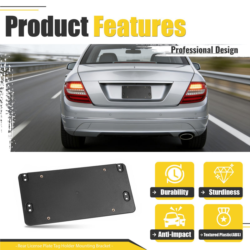 Rear License Plate Bracket Mount Tag Holder for Mercedes-Benz AMG +10 Screws