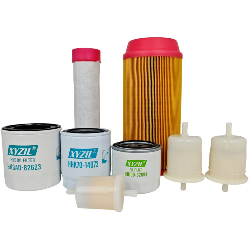 Filter Kit Fit for Kubota Oil Inline Fuel Outer Inner Air HST Hydraulic