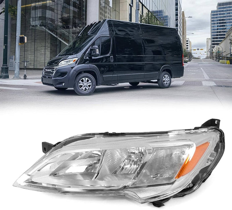 Left Driver Side Halogen Headlight for 2023-2026 Dodge Ram Promaster 1500 2500
