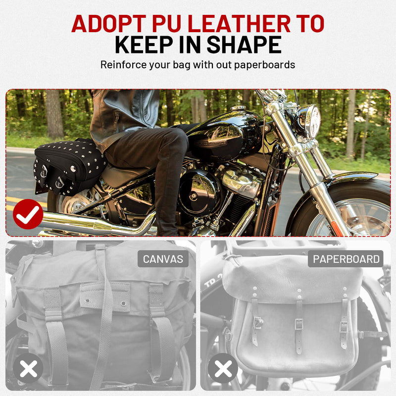 Left Right Side Motorcycle Saddle Bags for Harley Dyna Heritage Softail