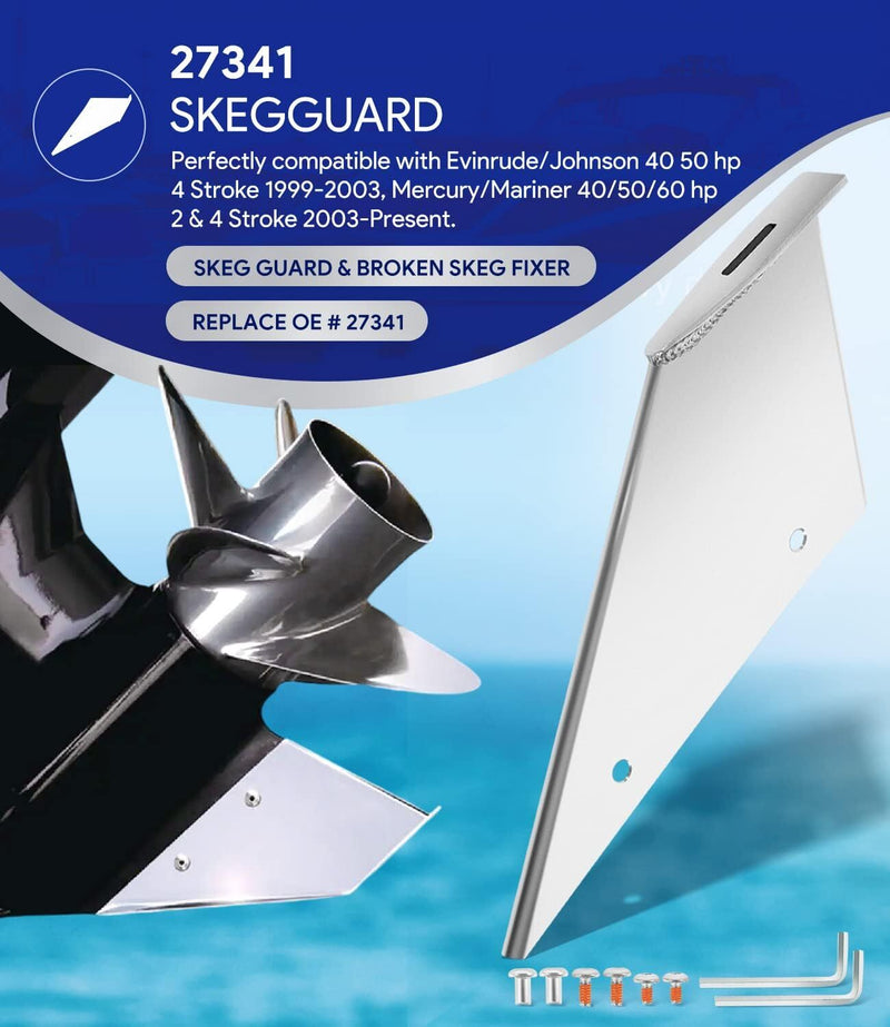 27341 Skeg Guard Safe-Skeg Protector for Mercury Mariner 40-60 HP for Johnson
