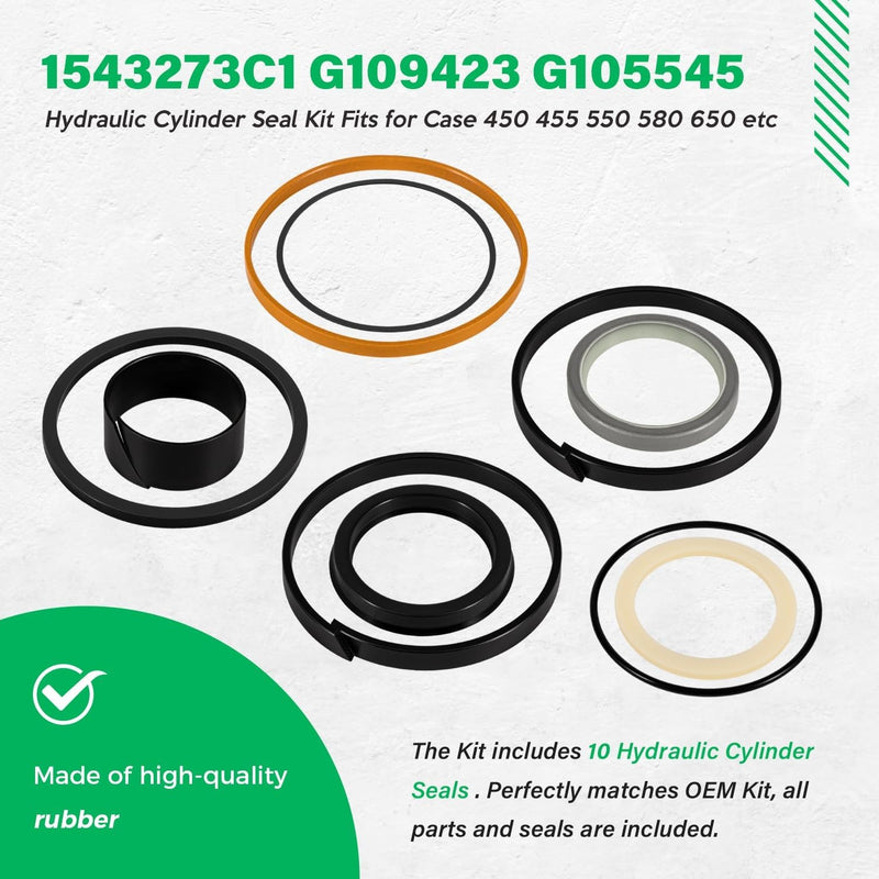 G109423 G105545 1543273C1 Hydraulic Cylinder Seal Kit for Case 450 455 550 580