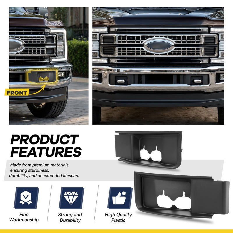 Tow Hook Cover Bezel Short LH RH for Ford F250 F350 F450 F550 Super Duty 2020-22