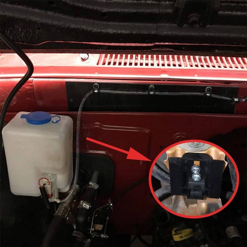 12V UTV Windshield Washer Bottle Tank Pump Wiper System Reservoir Kit Universal