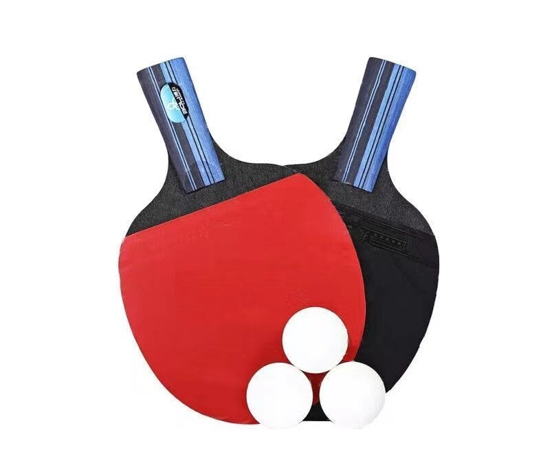 Short Handle Ping Pong Racket Table Tennis Paddle CS for 3 Balls