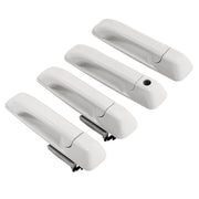 DURAFORCE Outside Door Handle White for Dodge Ram 1500 2009-2024 2500 2011-2025 4 Pcs