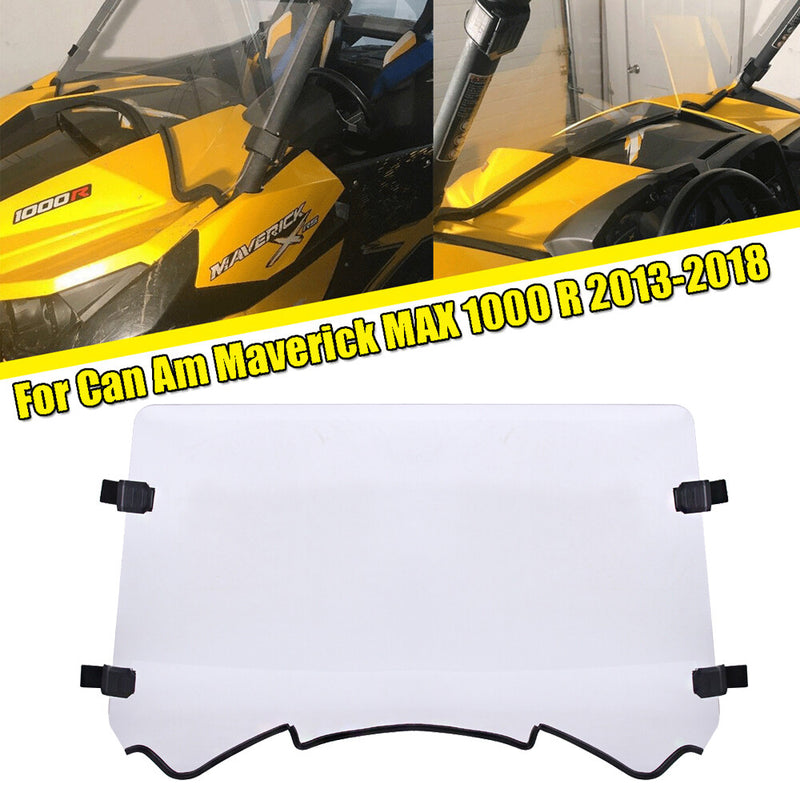 Full Front Windshield with Clamps for Can Am Maverick 1000R 2013-2018 UTV