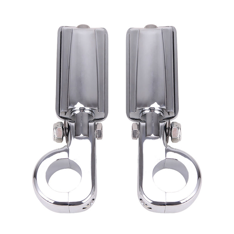 1.25" Highway Footpegs Adjustable Footrest Mounting P-Clamps for Harley Honda