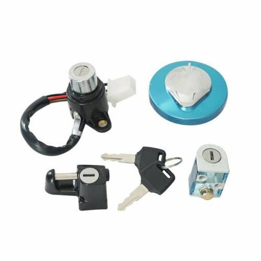 DURAFORCE Ignition Switch Fuel Gas Cap Helmet Seat Lock Key Set for Honda Rebel 250
