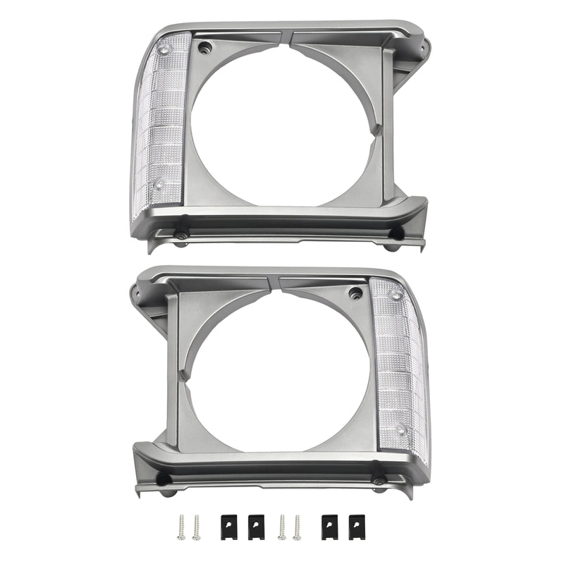 8161089105 Gray Headlight Bezel Door Set for Toyota Pickup RWD 79-81