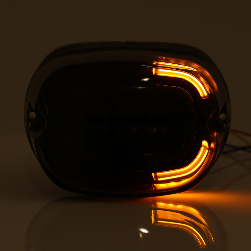 Smoked LED Tail Light Brake Running Turn Signals for Harley Softail XL Rear