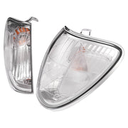 DURAFORCE Front Corner Lights Clear With Bulbs for Toyota Land Cruiser 1998-2004 Pair