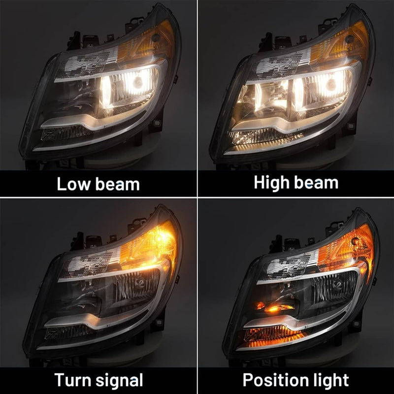 Left & Right Headlights w/ DRL for Dodge Ram ProMaster 1500 2500 3500 2014-2022
