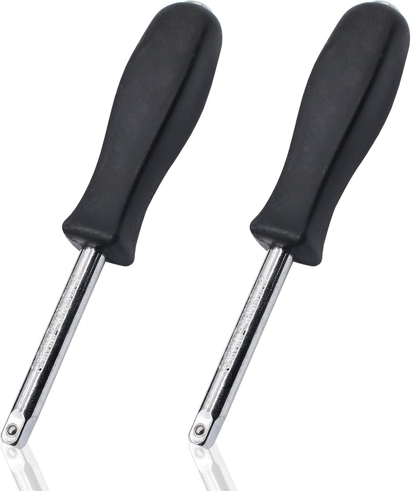 2 Pack 6 Inch 1/4 Drive Spinner Screwdriver Handle Socket Nut Driver Extension