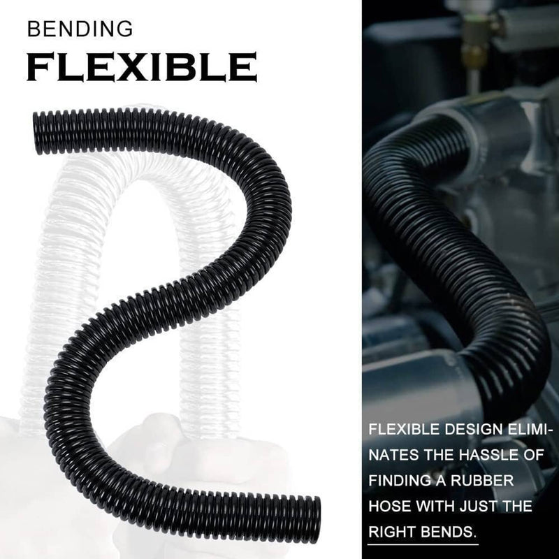 36'' Stainless Steel Radiator Flexible Coolant Water Hose Kit 4 Caps Universal