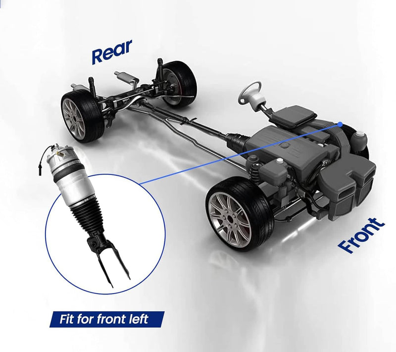 Front Left Right Air Suspension Shock Struts for Porsche Cayenne 92A 2011-2018 2
