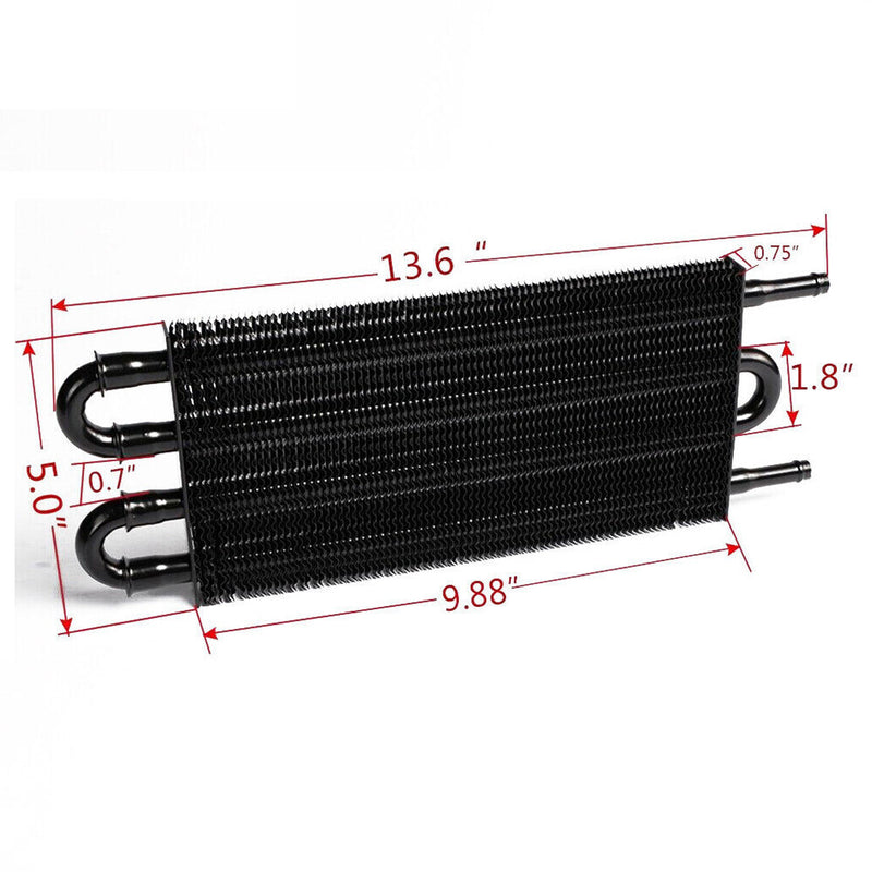 4 Row Remote Transmission Oil Cooler Auto Manual Radiator Converter Universal