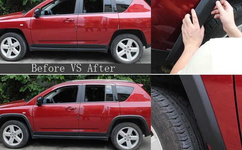Wheels Fender Flares Cover Protector Molding for Jeep Compass 2011-2018 10PCS